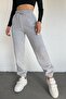 Women's Gray Winter Thick Fleece Inside High Waist Elastic Leg Basic Jogger Sweatpants - 7
