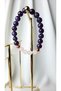 Women's Pink Quartz Natural Stone Bracelet, Amethyst Natural Stone Bracelet, Purple, Pink - 3