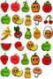 Sticker Embossed A4 Size Stiker Notebook, Planner Label (lim213) - Fruits