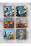 Van Gogh Themed Wooden Coasters Wooden Printed Coasters Set of 6 (9 X9CM) - 5