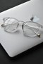 Hugo Unisex Women Men Blue Light Protected Blue Block Transparent New Season Vintage Glasses - 4