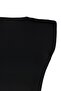 Siyah Vatkalı Fitted/Vücuda Oturan Bisiklet Yaka Crop Esnek Örme Bluz TWOSS23BZ00251 - 8