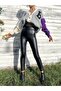 Aliyah Raised Leather Leggings