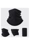 Black Fleece Beret - Fleece Neck Collar - Wool Cut Gloves Set of 3 - 2