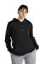 Unisex Black Front Printed Thick 2 Thread Threaded Hooded Hoodie Sweatshirt
