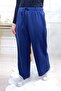 Belinay Wide Leg Cotton Ayrobin Trousers - Navy Blue - 2