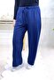Belinay Wide Leg Cotton Ayrobin Trousers - Navy Blue - 4