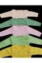 Long Sleeve Snap-on Badi Crew Neck Body Breathable Fabric Solid Color Bodysuit (Pack of 5) Between 0-48 Months - 3