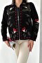 Women's Black Embroidery Vintage Jacket - 2