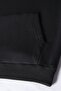 Unisex Black Front Printed Thick 2 Thread Threaded Hooded Hoodie Sweatshirt - 3