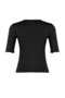 Siyah Fitted/Vücuda Oturan Fitilli Esnek Örme Bluz TWOSS23BZ00025 - 12