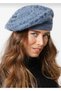 New Season Stylish Women's Blue Color Mohair Painter Knitted Beret