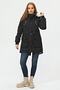 Women's Black Waist Drawstring Waterproof Hooded Fur Lined Plush Winter Coat - 2