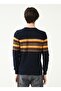 Crew Neck Navy Blue Men's Sweater Boston-Sk22 - 4