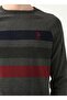 Crew Neck Gray Melange Men's Sweater Noyan - 5