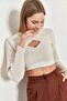 Women's Beige Knitwear Athlete Crop Set 20223280 - 3
