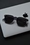 Unisex Uv400 Protected Anthracite Black New Season Vintage Sunglasses - 3
