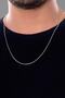 Fine Italian Model Silver Snake Snake Necklace 316 L Steel Men's Chain