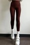 Luna Women's Brown Extra High Waist Restorer Ribbed Leggings