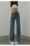Calina's Women's Medium Snow Lycra Blue Snow Super High Waist Pants - 4