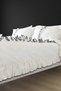 King Size King Size Double Frilly Cotton Vintage Hotel Series Plain Duvet Cover Set - 6