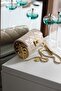 Women's Cream Gold Detailed Quilted Strap Bag - 4