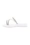Women's Silver Stone Cross Banded Slippers White 11933108 - 3