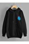 Unisex Hooded Sweatshirt Angel Heart Back Print Black - 2