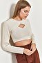 Women's Beige Knitwear Athlete Crop Set 20223280 - 7