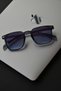 Luke Unisex Women Men Uv400 Protected Smoke Blue Gradient New Season Vintage Sunglasses - 4