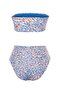 Leopar Desenli Straplez Kaplı Hipster Yüksek Bel Bikini Takımı TBESS22BT0018 - 8