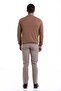 Men's Brown Regular Fit 100% Cotton Crew Neck Knitwear Sweater - 5