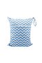 Leakproof Pattern Blue White Waterproof Dirty Swimsuit Zippered Wet Diaper Outfit Bag