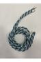 Double Breasted Fastening Device Rope Cord Backdrop Curtain Cornice Tactical Petrol Blue&cream