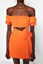 Turuncu Cut Out/Pencere Detaylı Dokuma Kısa Tulum TPRSS22EL1006 - 4