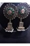 Women's Stoned Steel Indian Earrings