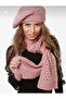 Women's Adult 3-Piece Painter Set Scarf Beret Gloves Knitwear Set - 3