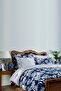 Castore Navy Blue Satin Double Duvet Set