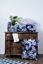 Castore Navy Blue Satin Double Duvet Set - 3