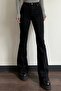 Jeans Black High Waist Lycra Flared Leg Women's Jeans