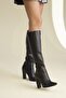 Black Trooper Boots Matte Women's Boots, Heels - 5