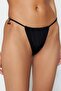 Siyah Aksesuarlı High Leg Brazilian Bikini Altı TBESS23BA00044 - 4