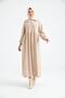 Women's Buttoned Shirt Collar Balloon Sleeve Hijab Dress