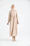 Women's Buttoned Shirt Collar Balloon Sleeve Hijab Dress - 5