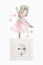Ballerina Children's Room Socket Sticker - 3