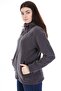 Women's Zippered Hooded Fleece Gray - 2