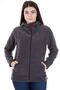 Women's Zippered Hooded Fleece Gray - 3