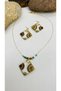 Handmade Ethnic Knitted Beads Women's Necklace Earring Set - 2