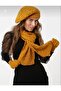 Women's Adult 3-Piece Painter Set Scarf Beret Gloves Knitwear Set - 3
