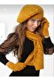 Women's Adult 3-Piece Painter Set Scarf Beret Gloves Knitwear Set - 4